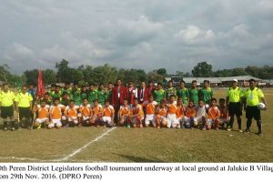 10th Peren District Legislators football tournament toh 29th November 2016 pora Jalukie B Village te local ground te shuru korishe.