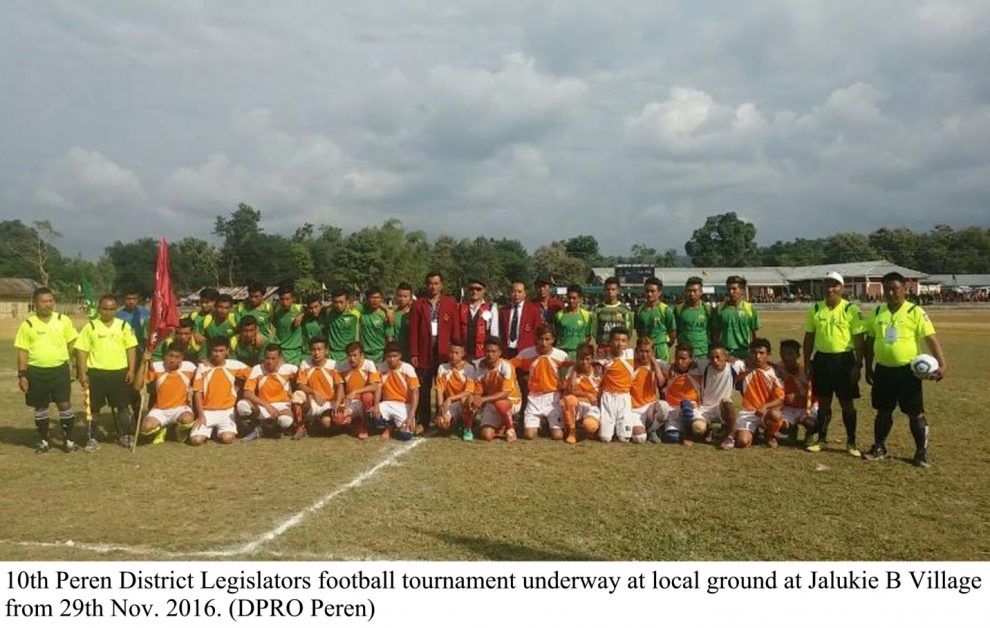 10th Peren District Legislators football tournament toh 29th November 2016 pora Jalukie B Village te local ground te shuru korishe.