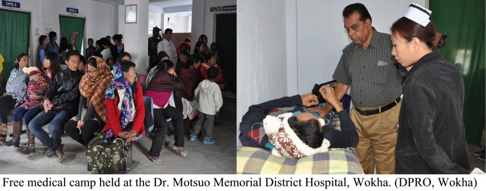 (Wokha) Dr. Motsuo Memorial District te free medical camp conduct kori thaka homoi te lua noksha.